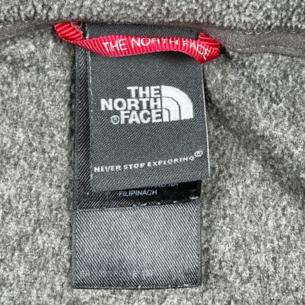 The North Face Sweater Womens Large Gray Fleece 1/4 Zip Pullover Outdoors Hike - Picture 4 of 16